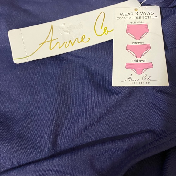 Anne Cole Convertible High-Waist, Mid-Rise and Fold Over Bikini Bottom (XS) - Picture 5 of 7